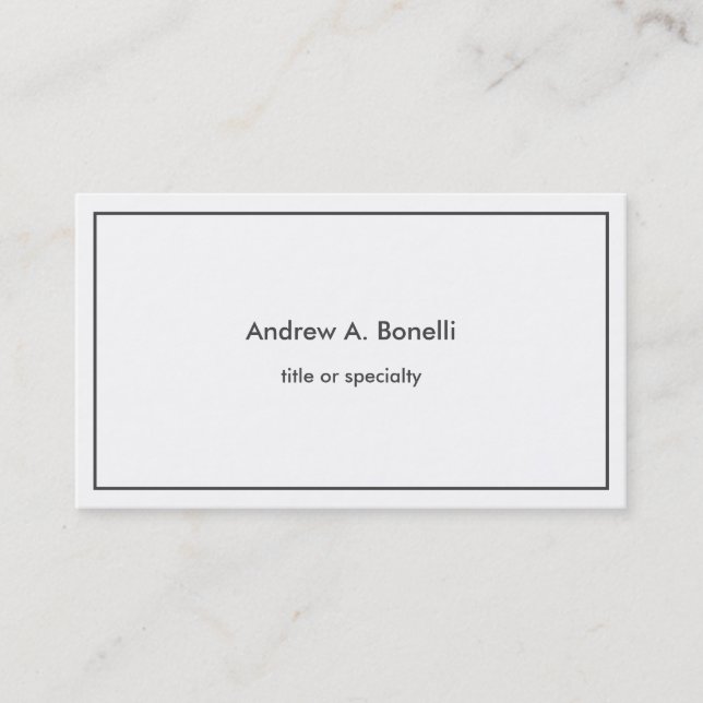 Stylish Trendy Black White Professional Modern Business Card (Front)