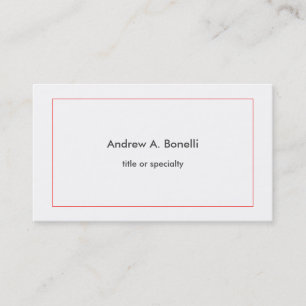 Stylish Trendy Black White Red Professional Modern Business Card