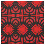 Stylish Trendy Boho Ethnic Red Pink Black Pattern Fabric