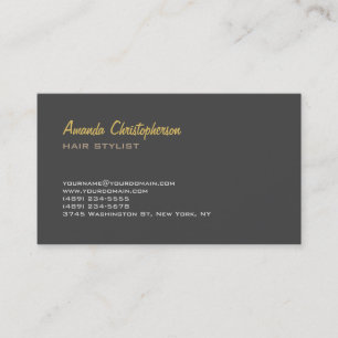 Stylish Trendy Grey Hair Stylist Unique Business Card