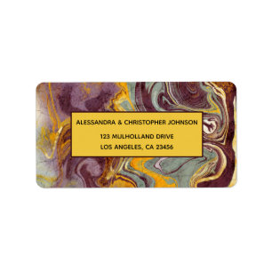 Stylish Trendy Modern Marble   Label