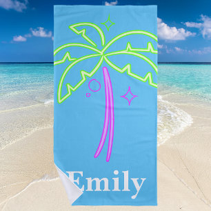 Stylish Trendy Palm Tree Beach Towel