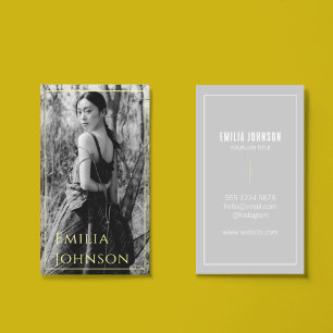 Stylish Trendy Photo Black & White Photographer Business Card