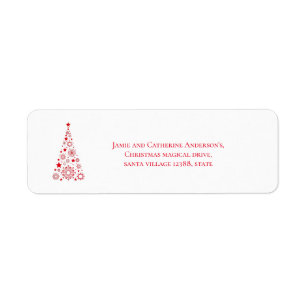 Stylish Trendy Script red Christmas tree