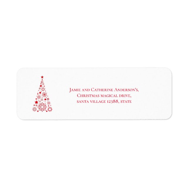 Stylish Trendy Script red Christmas tree (Front)