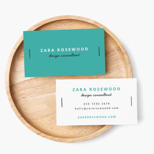 Stylish Trendy Sea Green Modern Minimal Business Card