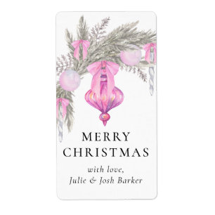 Stylish Trendy Watercolor Christmas Botanical