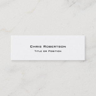 Stylish Trendy White Charming Business Card