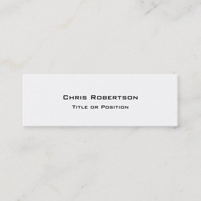Stylish Trendy White Charming Business Card (Front)