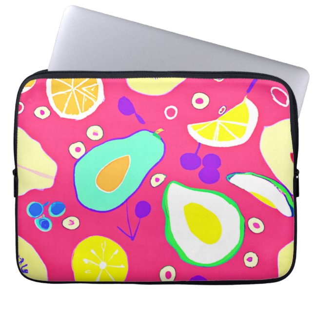 Stylish Tropical Fruits Patterns Art. Buy Now Laptop Sleeve (Front)