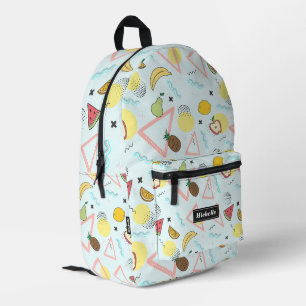 Stylish Tropical Summer Fruit Watermelon Blue  Printed Backpack