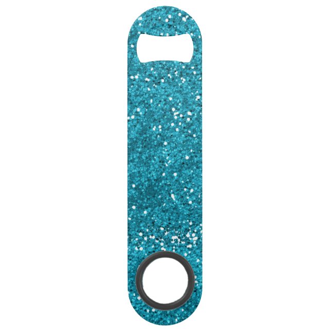 Stylish Turquoise Blue Glitter (Front)