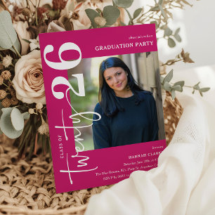 Stylish Twenty26 Photo Graduation Party Invitation