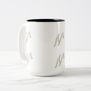 Stylish Two-Tone "M" Mug – Perfect Gift for Mum