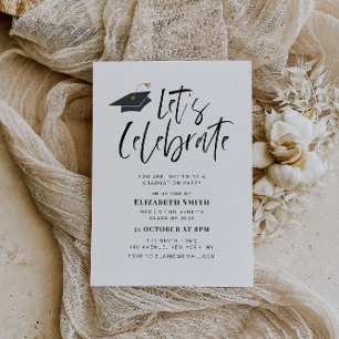 stylish typobgraphy graduation party invitation