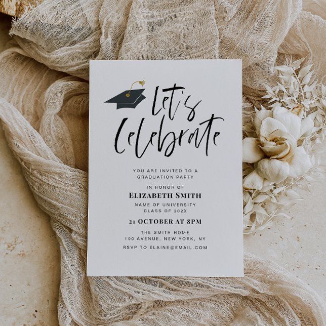 stylish typobgraphy graduation party invitation (Creator Uploaded)