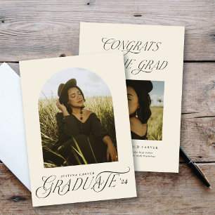 Stylish Typographic Arch Graduation Announcement