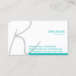 Stylish Typography Actuary Business Card