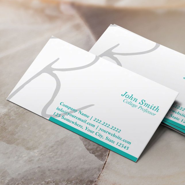 Stylish Typography Professor Business Card (Creator Uploaded)