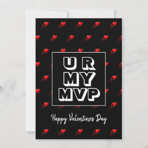 Stylish U R MY MVP Valentines Day Holiday Card