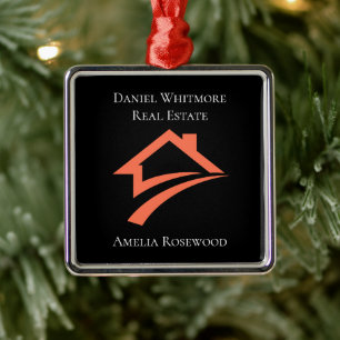Stylish Unique Black Real Estate Agent Metal Tree Decoration