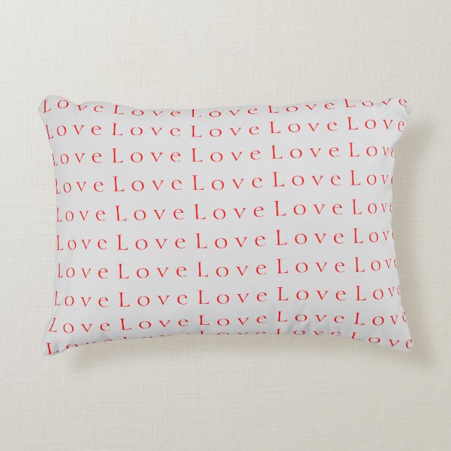 Stylish Unique Red Love Wedding Decorative Cushion (Front)