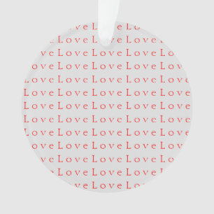 Stylish Unique Red Love Wedding Ornament