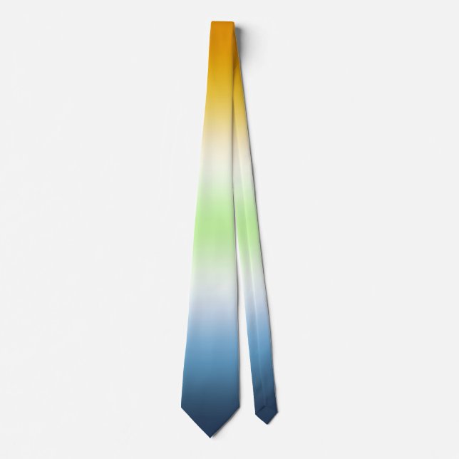 Stylish Unisex AroAce Agender Pride Flag Tie (Front)