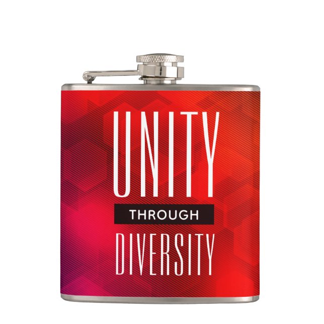 Stylish Unity Through Diversity Hip Flask (Front)