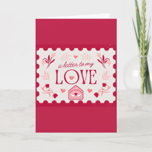 Stylish Valentine’s Day Postcard with Love Message