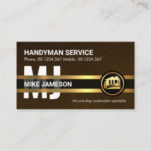 Stylish Velvet Brown Gold Lines Border Business Card