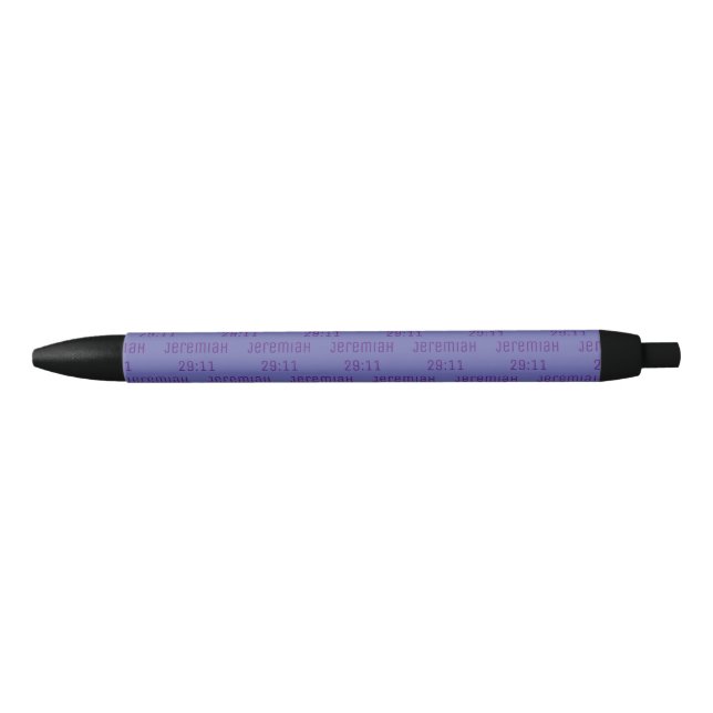 Stylish Very Peri Mauve JEREMIAH 29 11 Black Ink Pen (Front)