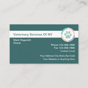 Stylish Veterinarian Veterinary Services Business Card