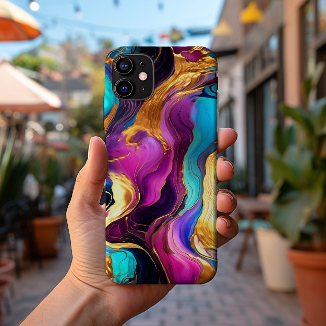 Stylish Vibrant Coloured Liquid Metal No. 1206 Case-Mate iPhone Case (Creator Uploaded)