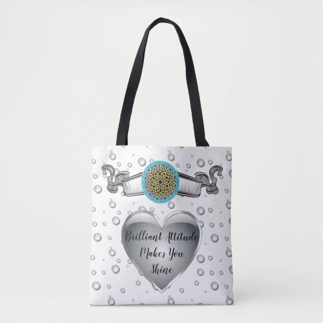 Stylish Victorian with Inspirational Life Quotes Tote Bag (Front)