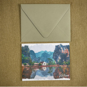 Stylish Vietnam Asia Scenery Travel  Postcard