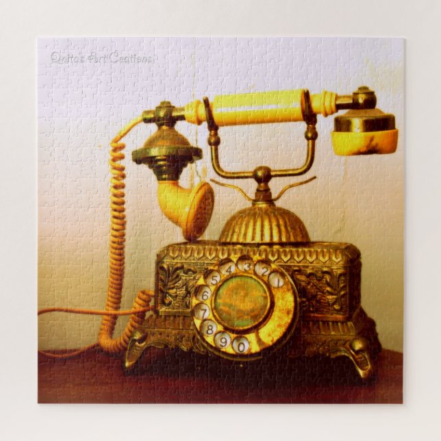 Stylish Vintage Antique Phone Jigsaw Puzzle (Vertical)
