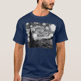 Stylish Vintage Art Starry Night Van Gogh Classic  T-Shirt