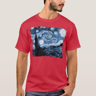 Stylish Vintage Art Starry Night Vincent Van Gogh  T-Shirt