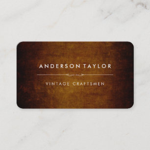 Stylish Vintage Brown Business Card