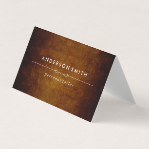 Stylish Vintage Brown Business Card