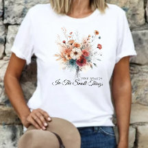 Stylish Vintage Floral Find Beauty Positive Quote