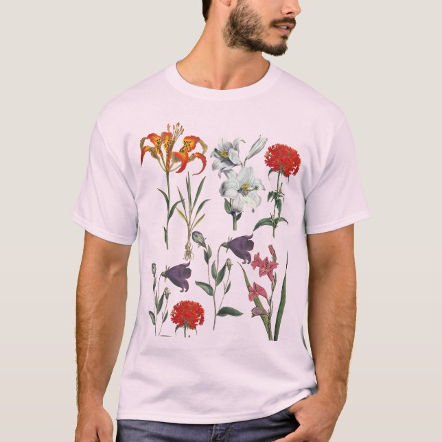 STYLISH VINTAGE FLORAL PATTERN DESIGN T-Shirt (Front)