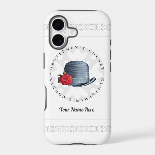 Stylish Vintage Hat Flower Gentlemen Add Your Name