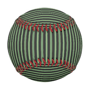 Stylish Vintage Olive Sage Green Black 3D Striped Baseball