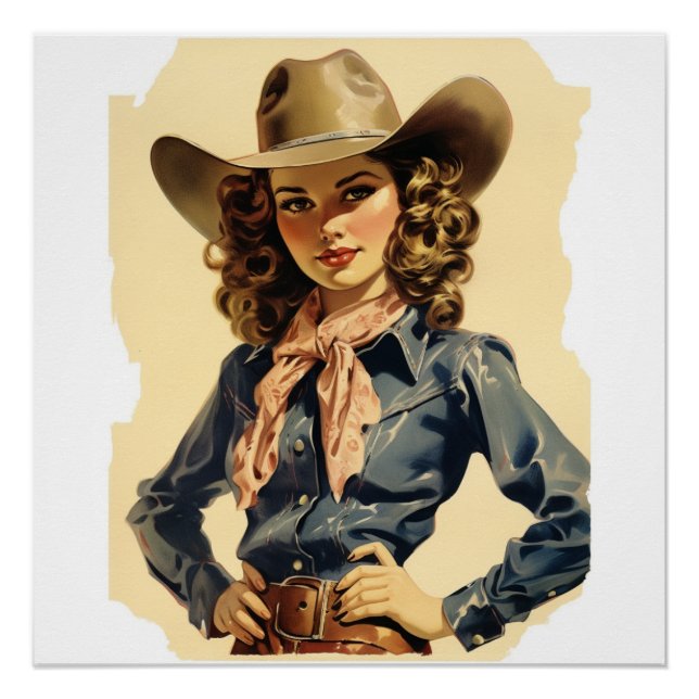 Stylish Vintage Trails: Wild West Whispers Poster (Front)