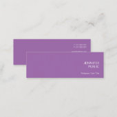 Stylish Violet Modern Professional Chic Simple Mini Business Card (Front/Back)