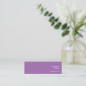 Stylish Violet Modern Professional Chic Simple Mini Business Card (Standing Front)