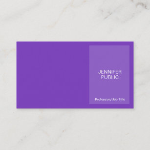 Stylish Violet Modern Professional Creative Chic Business Card