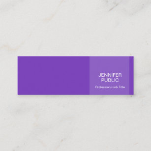 Stylish Violet Modern Professional Creative Chic Mini Business Card